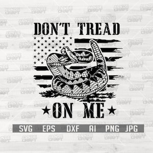 Don&#39;t Tread On Me Svg | USA Patriotic Svg | Rattle Snake Svg | Snake Svg | US Patriotic Shirt | Don&#39;t Tread on me Png | Distressed USA Flag