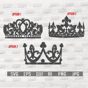 Crown SVG Bundle | King Clipart | Queen Stencil | Majesty Stencil | Princess Cutfile | Tiara dxf | Prince Shirt png | Royal Thrown jpeg jpg