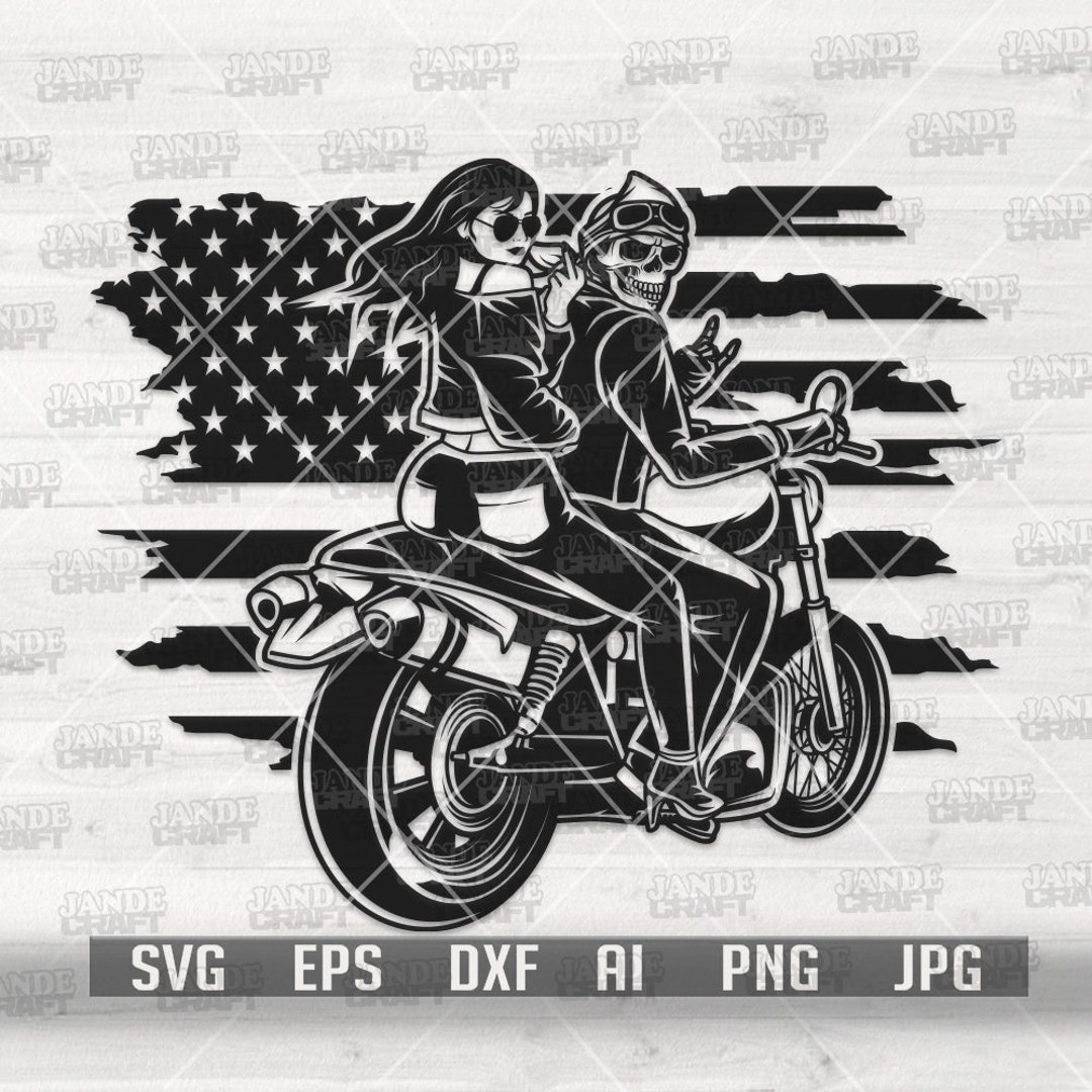US Biker Lover Svg Rider Dad and Mom Clipart Motor Cross - Etsy