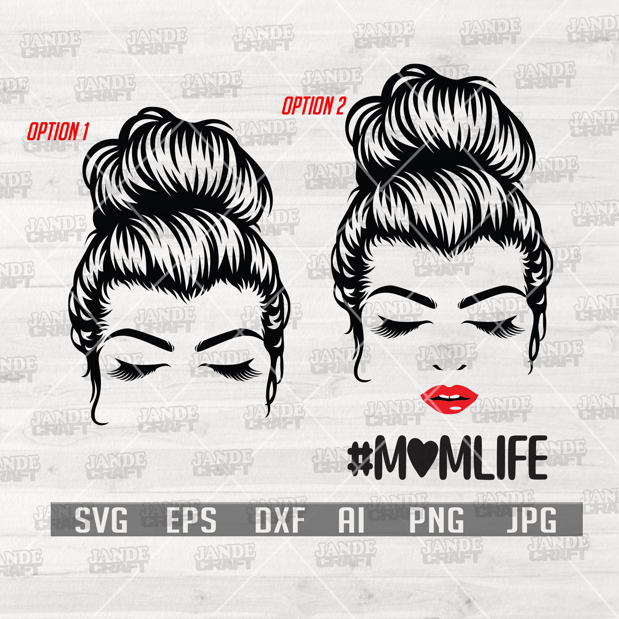 Download Messy Bun Mom Hair svg Mom Life svg Messy Hair Bun svg | Etsy