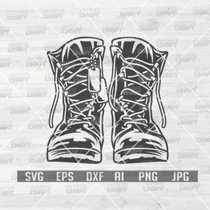 Combat Boot svg Combat Boots Cutfile Combat Boots Clipart Navy svg Veteran svg Army svg Soldier svg Veteran Shirt svg Army png image 1