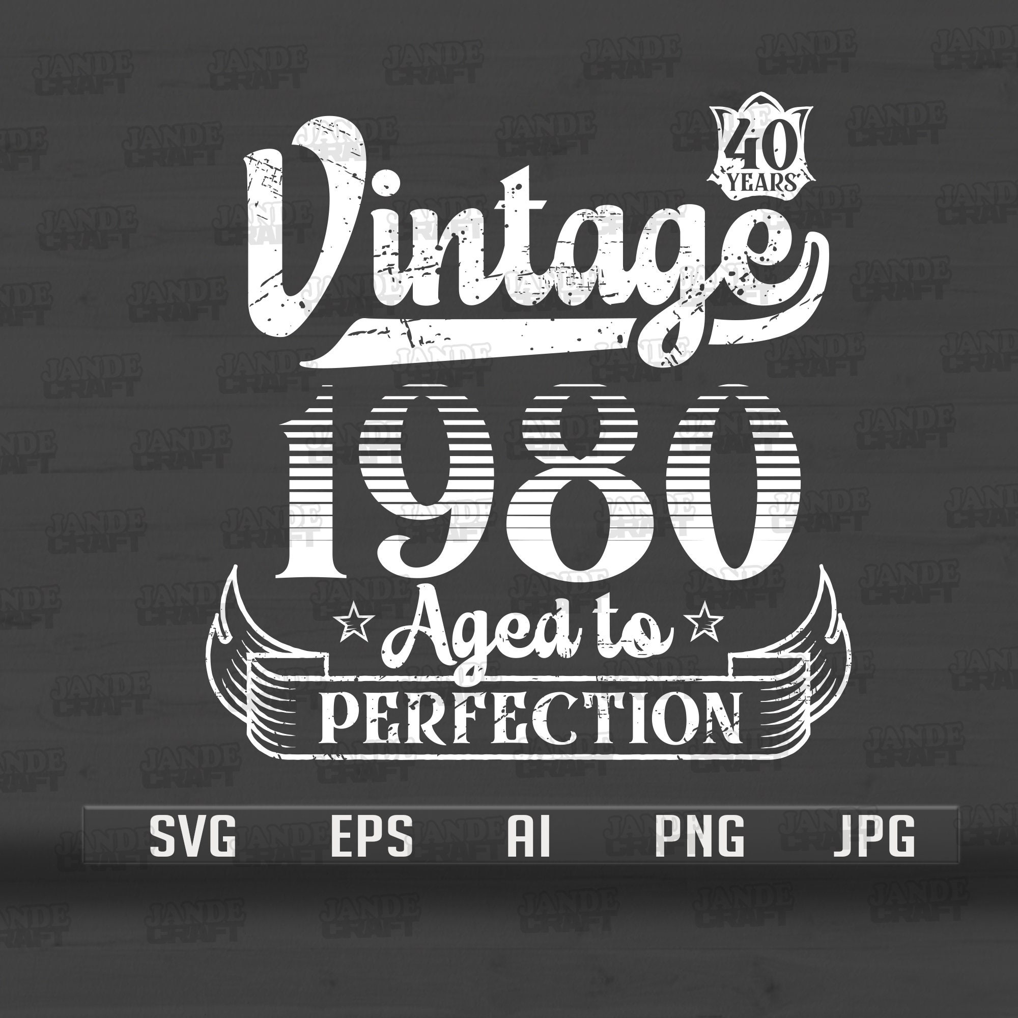 40th Birthday Svg Aged to Perfection Svg Vintage Svg | Etsy