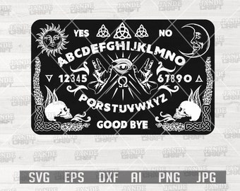 Ouija Board svg | Ouija Clipart | Ouija Cutfile | Ouija Board Cutting File | Halloween svg | Ouija Board Game svg | Spirit of the Glass svg