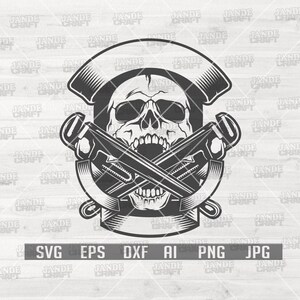 Plumber Svg | Plumber Png | Plumber Skull svg | Plumbing svg | Repair svg | Skull Svg | Plumber Clipart | Plumbing svg | Mechanic svg