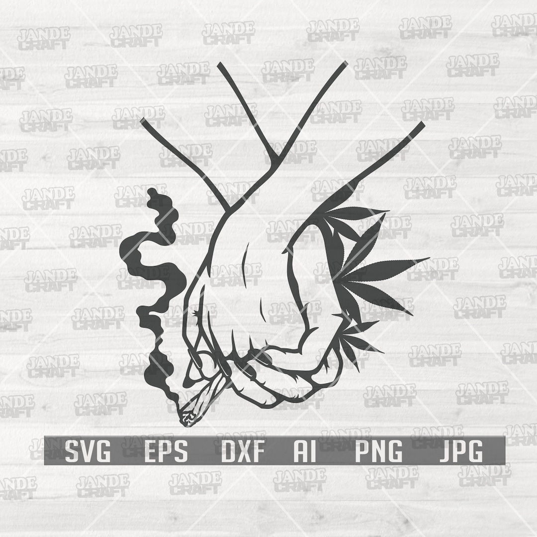 Holding Hands Couple With Joint Smoking Joint Svg Weed Svg - Etsy