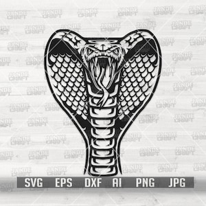 Cobra Snake svg | Wild Dier Clipart | Viper Keeper Cutfile | Giftig Stencil | Deadly Serpent dxf | Giftige jpg | Zoo Crew Shirt png |
