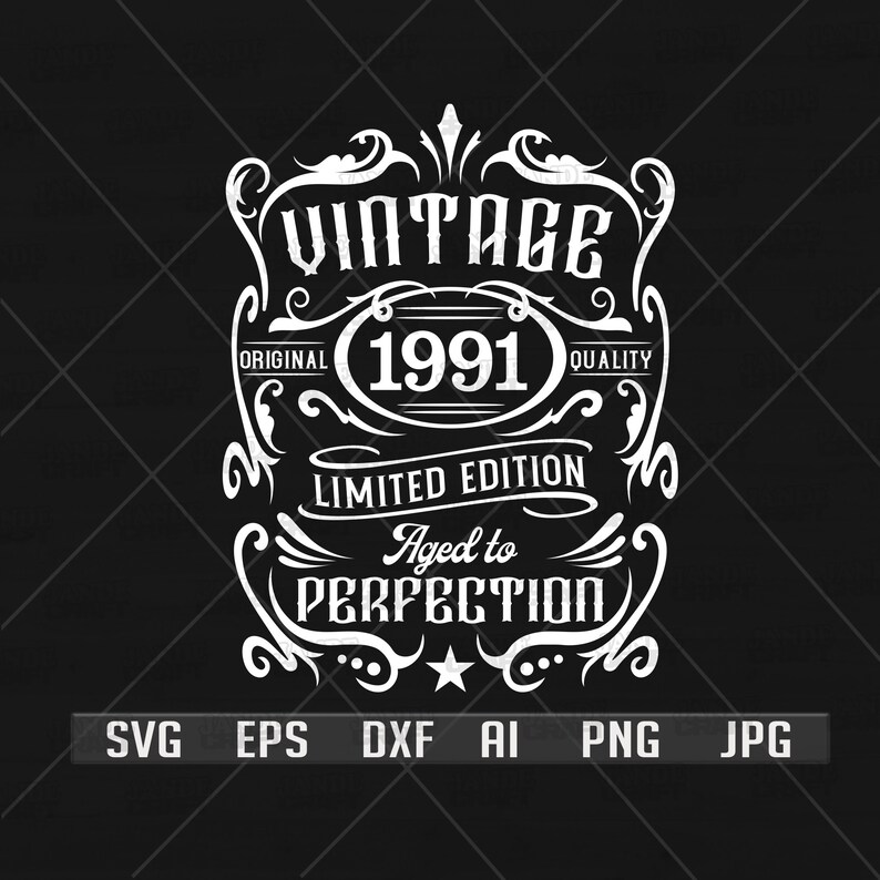Download 30th Birthday Svg Aged to Perfection Svg Vintage Svg | Etsy