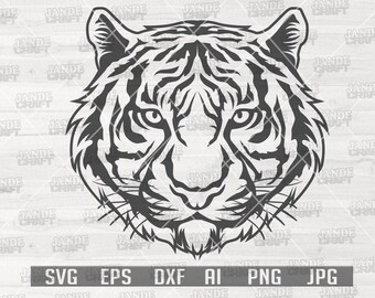 Tiger Head svg | Tiger Shirt svg | Animal Shirt svg | Tiger svg | Gift for Zookeepers | Wild Animal svg | Tiger png | Tiger Cutfiles | Tiger