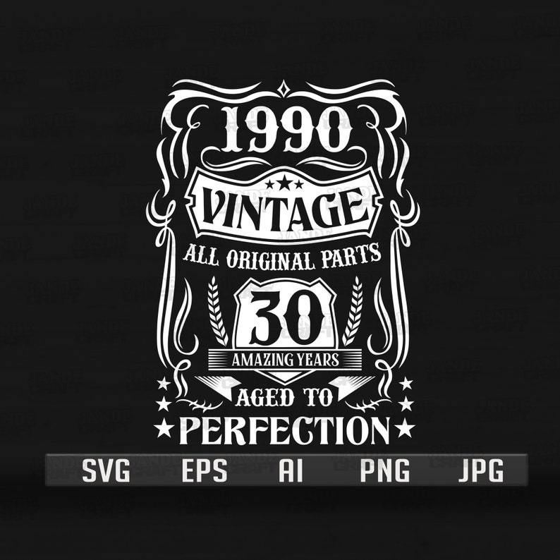 Download 30th Birthday Svg Aged to Perfection Svg Vintage Svg | Etsy