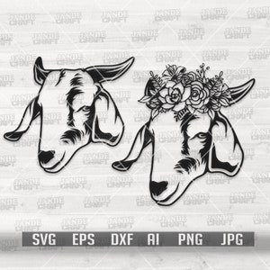 Goat svg | Goat Head Clipart | Goat Cutfile | Goat Head png | Farm Animal svg | Farm Goat svg | Farm Life svg | Farm Shirt svg |Goat Stencil