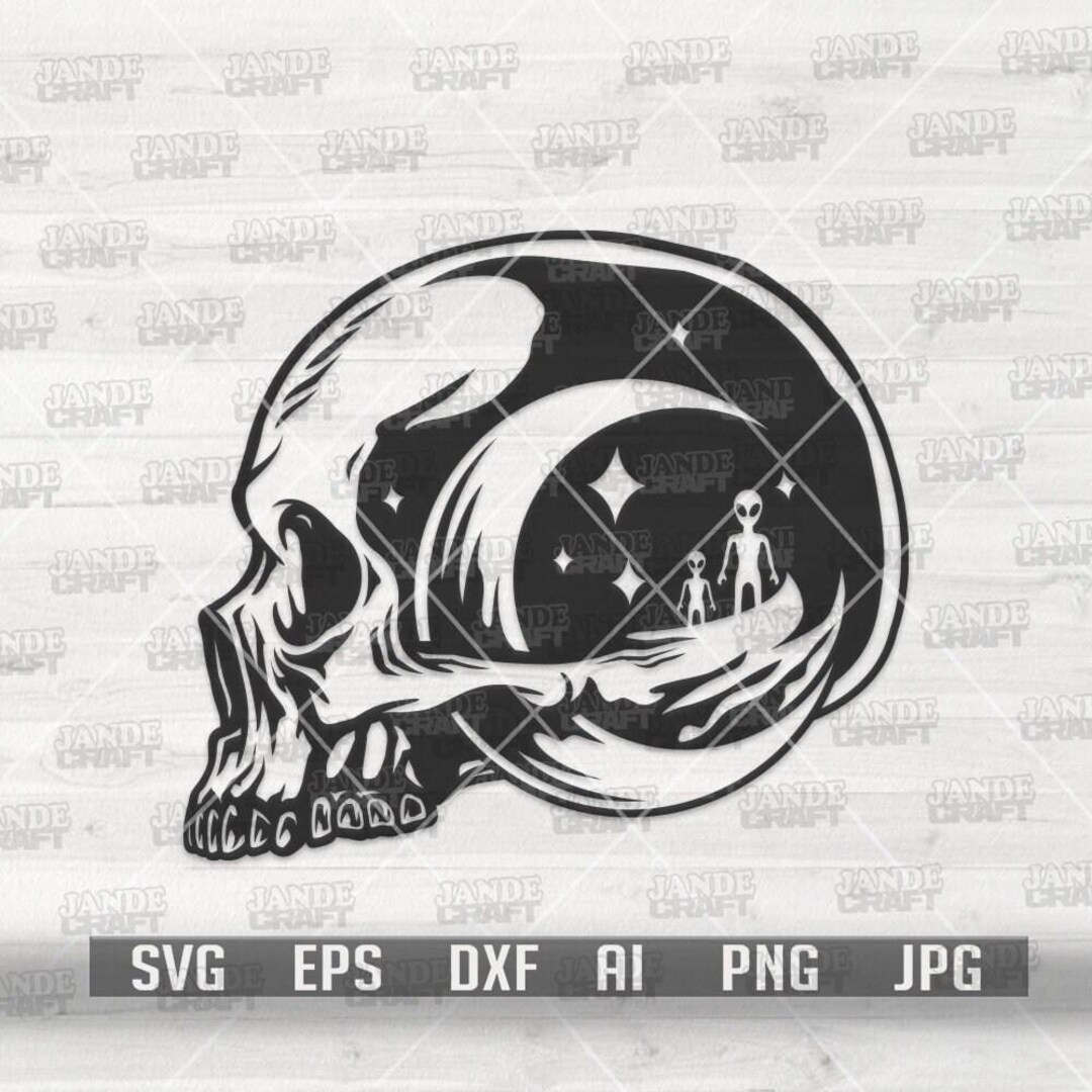 Alien Svg | Skull Svg | Space Svg | Alien Skull Svg | Space Skull Svg ...