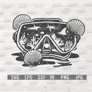 Scuba Life svg | Beach Life svg | Summer svg | Diver svg | Gift for Diver svg | Diving Goggles svg | Diver Dad svg | Dad svg | Scuba png