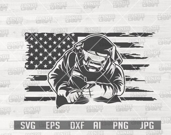 US Welder svg | Welder Dad Stencil | USA Welder Cut File | Welder Shirt png | Us Welding dxf | Welder Clipart | Welder Cutfile | Welder png