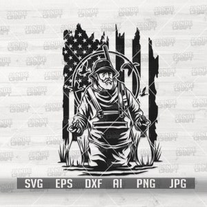US Duck Hunter Svg | Jagd Papa Clipart | USA Outdoor Schablone | Camp Life Cutfile | Camping szene dxf | Gänsejagd Shirt png | Camper jpeg