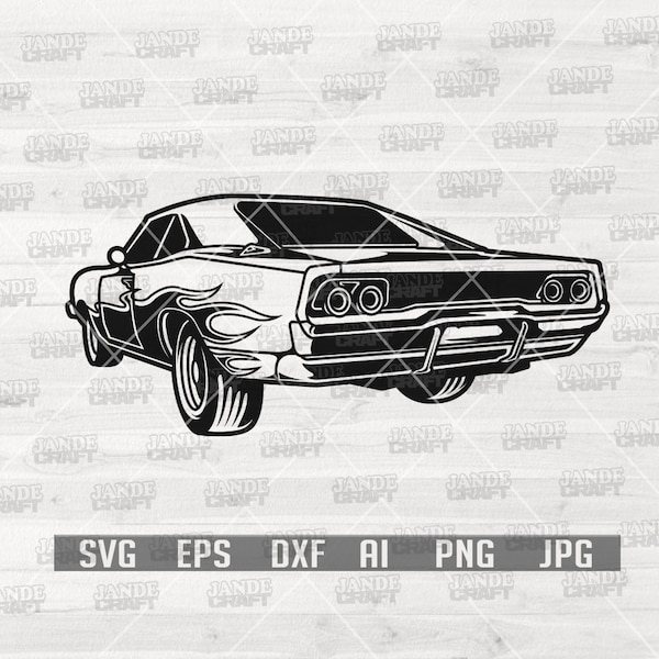 Muscle Car svg | Muscle Car Clipart | Muscle Car png | Retro Car svg | Vintage Car svg | Automobile svg | Old Car svg | Classic Car svg