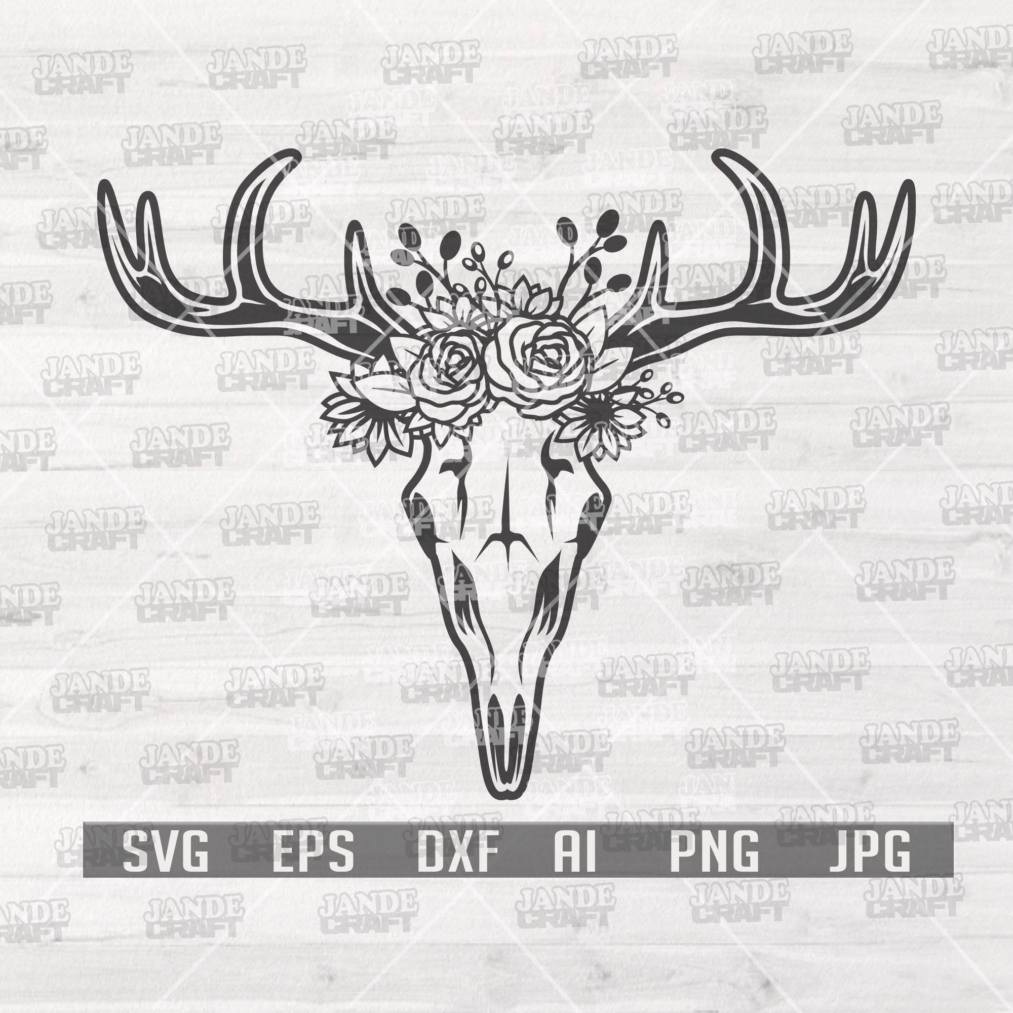 Deer Skull Stencil