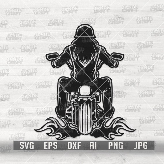 Girl Biker Svg Lady Rider Clipart Bike Shop Owner Logo Cut - Etsy