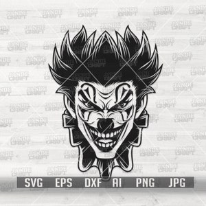 Joker Jester svg | Gangster Clown Datei | Hippie Papa Clipart | Evil Clown Halloween Shirt png | Hipster Zirkus Junge | Hip Hop König Schablone