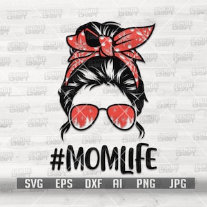 Mom Life svg | Christmas MomLife png | MomLife Clipart | Mom Life Cutfile | Christmas svg | Christmas Clipart | Mom svg | Messy Bun Hair svg