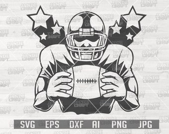 Football Player svg 2 | Football Shirt svg | Gift for Football svg | Football Dad svg | Football Cutfiles | Football Clipart | Football png