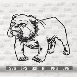 Bulldog-svg | Hondenliefhebbershirt png | Paw Cut-bestand | Trekhondsjabloon | Doggo mama cadeau-idee | Hondenpolitiehond dxf| Clipart dienst puppy