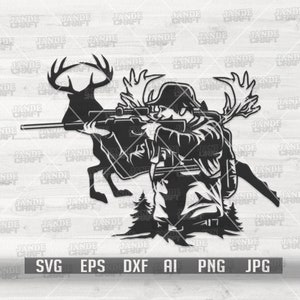 Hirsch Jagd svg | Geweih Clipart | Hunter Dad Datei | HuntLife Shirt png | Außen Schablone | Camping Motiv dxf | Boho Camper Geschenkidee