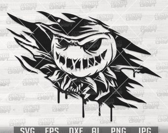 Scarecrow svg | Scarecrow Scratch svg | Horror Halloween Cut File | Spooky T-shirt Design png | Ghost Boo Stencil | Scary Clipart | Boo svg