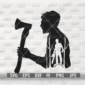 Lumberjack svg | Lumberjack Clipart | Lumberjack Stencil | Wood Cutter svg | Lumberjack Cutfile | Woodman svg | Wood Cutter png | Lumber svg
