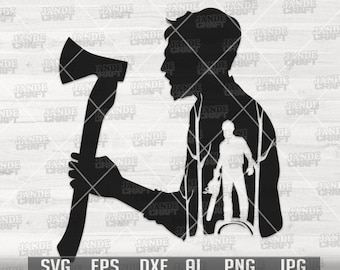 Lumberjack svg | Lumberjack Clipart | Lumberjack Stencil | Wood Cutter svg | Lumberjack Cutfile | Woodman svg | Wood Cutter png | Lumber svg