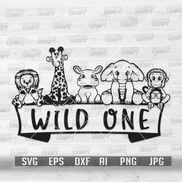 Wild One svg | 1st Birthday svg | Birthday Shirt svg | Birthday Banner svg | Zoo Animal svg | Wild Animal svg | Wild Birthday svg | One png