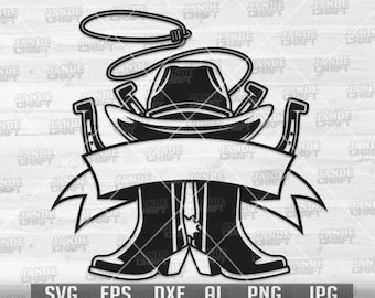 Cowboy Gear svg | Cowboy Clipart | Cowboy Cutfile | Cowboy Logo png | Cowboy Stencil | Cowboy dxf | Western svg | Boho svg | Western Clipart