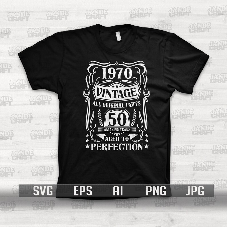 Download 50th Birthday Svg Aged to Perfection Svg Vintage Svg | Etsy