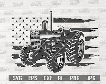 USA Farm Tractor svg | US Farmer svg | US tractor Clipart | Us tractor svg | Us tractor Cut Files | Tractor Svg | Tractor Png