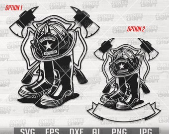 Fire Fighter Gear svg | Fire Fighter Boots svg | Fire Fighter svg | FireFighter Clipart | Fire Fighter Cutfile | Volunteer svg | Rescue svg