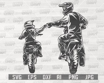 Father and Son Dirt Biker svg | Like Father Like Son svg | Father and Son svg | DadLife svg | Dirt Bike svg | Biker svg | Biker Cutfiles