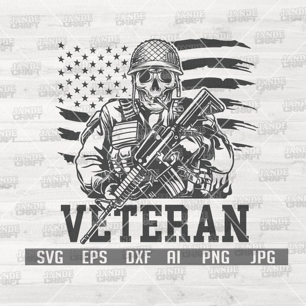 US Veteran Skull svg | Veteran svg | Skull svg | Veteran Dad svg | Skull svg | US Military svg | US Soldier svg | Veteran Clipart | Army svg