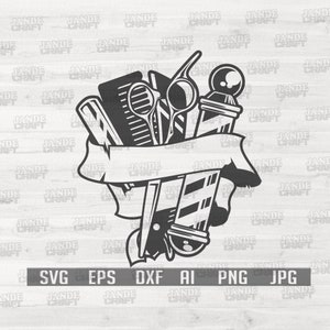 Barber Shop Logo Svg | Barbier Shirt png | Hair Hustler Clipart | Stylist dxf | Barber Cut Files | Barbershop Monogramm | Barber Tools Clipart