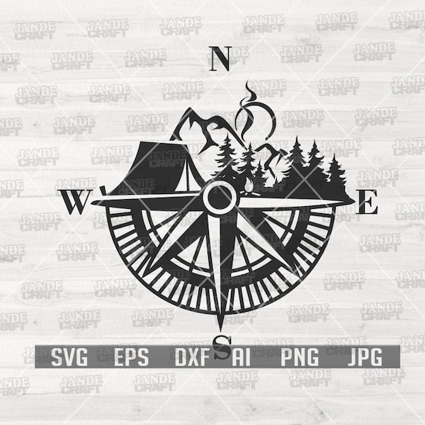 Outdoor Scene Camping svg | Outdoor svg | Camp Life svg | Compass svg | Camping Shirt svg | Outdoor svg | Outdoor Clipart | Camping Cutfile