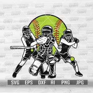 Jogador de softbol svg | Camiseta Bola é Vida png | Arquivo de corte do monograma do softball | Estêncil de jarro | Clipart de massa | Apanhador | Esportes Mãe Pai png