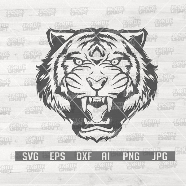 Tiger Head svg | Tiger svg | Tiger png | Tiger Clipart | Tiger Cutfile | Tiger Cutting File | Wild Animal svg | Tiger Shirt svg | Wild svg