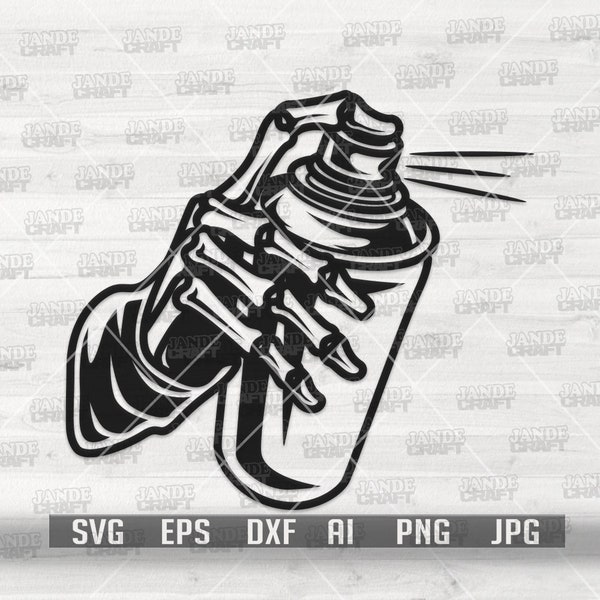 Graffiti Spraying svg | Wall Artist Clipart | Mural Art Cutfile | Street Art Stencil | Spray Paint Bottle dxf | Sprayer jpeg | Hipster jpg