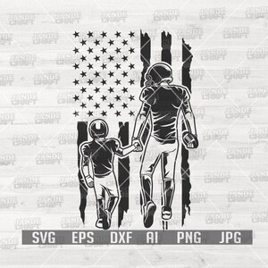 Amerikaanse vader en zoon voetbal svg | DadLife KidLife clipart | Sportpapa Cutfile | Beste papa-shirt png | BallLife dxf | Zo vader, zo zoon
