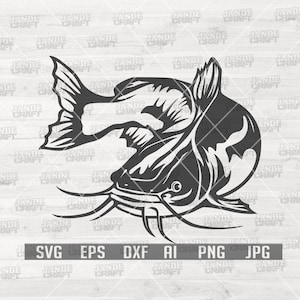 Catfish Clipart | Catfish Svg Files | Catfish Png | Catfish Stencil | Catfish Fishing svg | Fishing svg | Fishing Cut Files | Catfishing svg