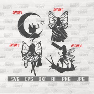 Fairy svg | Fairies SVG Bundle | Cute Angel svg | Cute Fairy svg | Fantasy svg | Fairytale svg | Fairy Clipart | Wings Cutfile | Moonshine