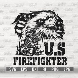 Firefighter svg | US Firefighter svg | Patriotic Eagle svg | First Responder svg | Fire Fighter Dad svg | Fireman Team svg | Fire Buster svg