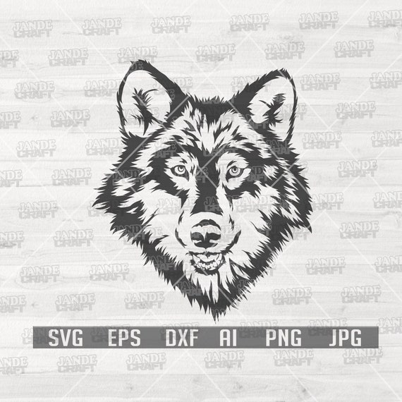 Wolf Head Svg Wolf Svg Wolf Clipart Wolf Cutfile Wolf - Etsy