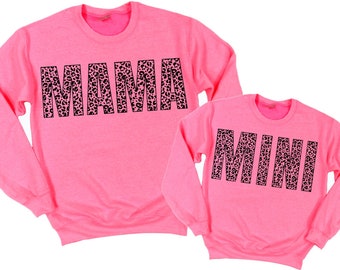 Mama Cheetah Print Black Print Screen Print Transfer