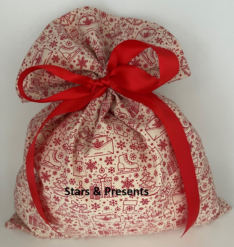 Christmas Gift Bags Xmas Gift Bags Xmas Wrapping Fabric Etsy Australia