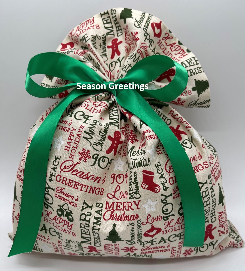 Christmas Gift Bags Xmas Gift Bags Xmas Wrapping Fabric Etsy Australia