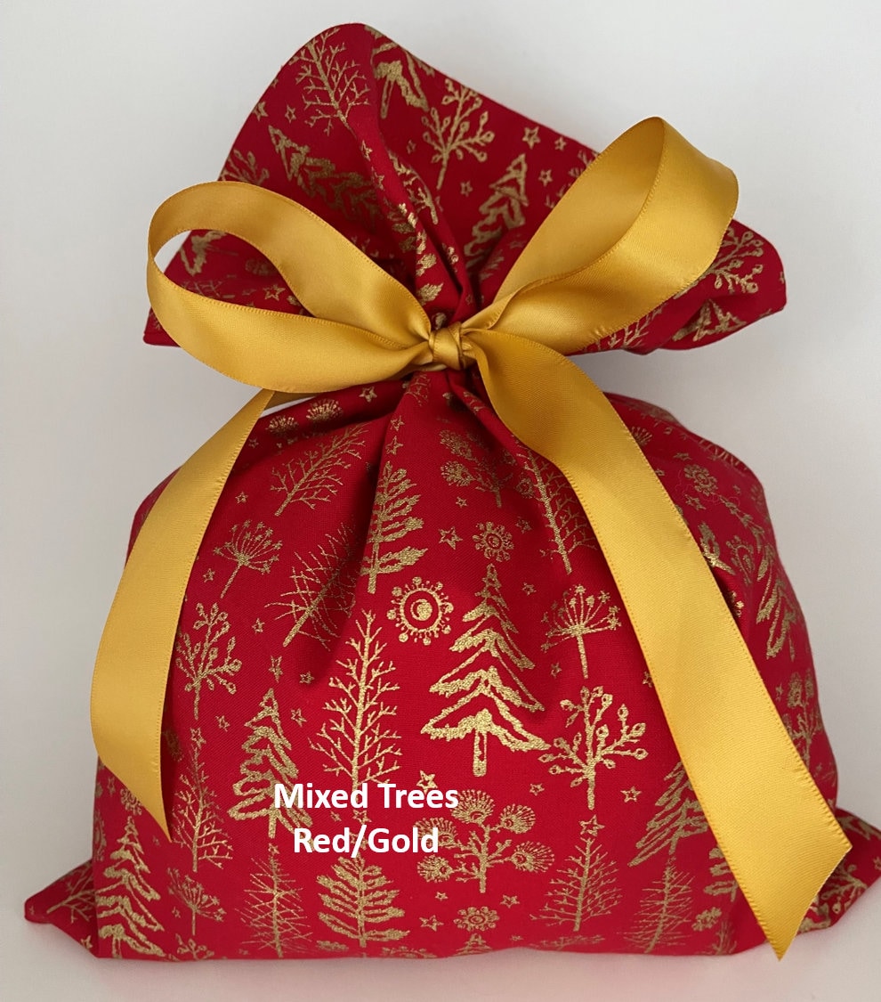 Christmas Gift Bags Xmas Gift Bags Xmas Wrapping Fabric - Etsy Australia